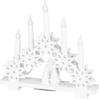 MagicHome Vánoční svícen 6 LED teplá bílá, na baterie, hvězdy