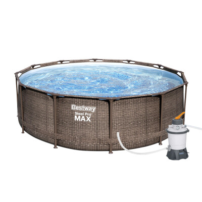 Bazén Steel Pro Max Rattan 3,66 x 1 m s pískovou filtrací Standard Plus