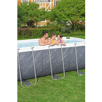 Bestway Bazén Power Steel Rattan 4,12 x 2,01 x 1,22 m set včetně příslušenství