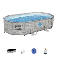 Bestway Bazén Power Steel Stacked Stone Swim Vista 4,88 x 3,05 x 1,07 m set včetně příslušenství