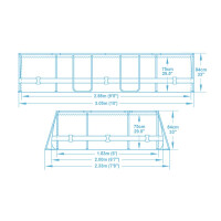 Bestway Bazén Power Steel 3,05 x 2 x 0,84 m s kartušovou filtrací