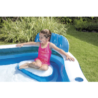 Intex Nafukovací bazén s opěradly 229 x 229 x 66 cm