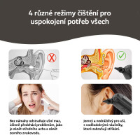 Wellife Elektrický čistič uší PURE WASH OME01 černý
