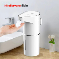 HomeLife Automatický dávkovač mýdla v pěně dobíjecí 350 ml AS127