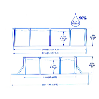 Bestway Bazén s pevnou stěnou 5 x 3,6 x 1,2 m