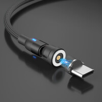 Platinium Magnetický nabíjecí kabel otočný 540° 3v1, 2 metry