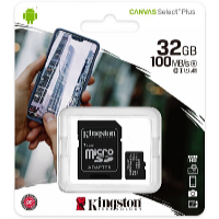 Kingston Paměťová karta microSDHC 32GB UHS-I U1 SDCS/32GB Canvas Select Plus