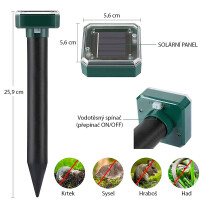 Garden King Solární odpuzovač krtků Quadro SD-SL080A 2 ks