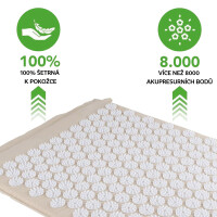 Wellife Akupresurní podložka VITAL FIT 68 x 42 cm, béžová
