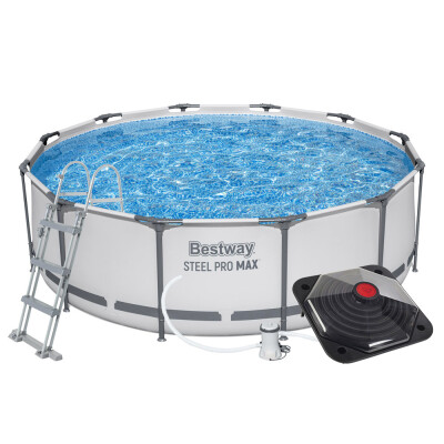 Bazén Steel Pro Max 3,66 x 1 m set s příslušenstvím a solárním ohřevem pyramidovým