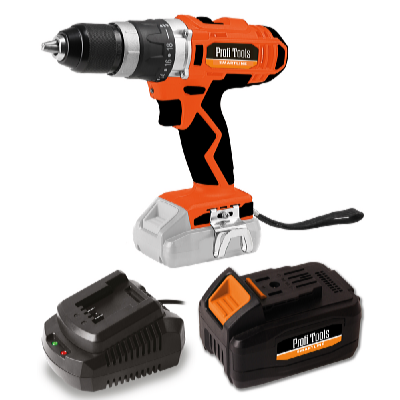 Profi Tools AKU příklepová vrtačka J0Z-KT04-18 + AKU baterie 20V 4Ah + Rychlonabíječka AKU baterií