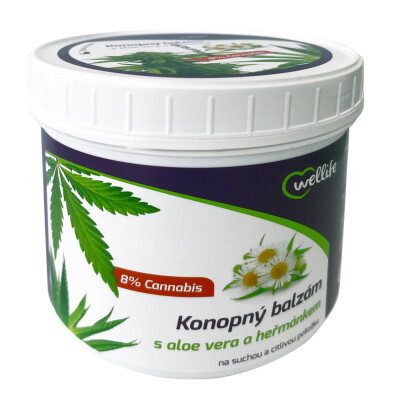 Wellife Konopný balzám s aloe vera a heřmánkem 500 ml