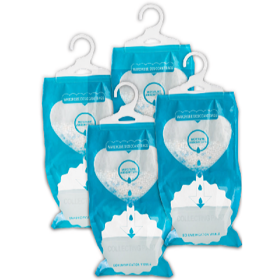 HomeLife Závěsný pohlcovač vlhkosti 250 g sada 4 ks