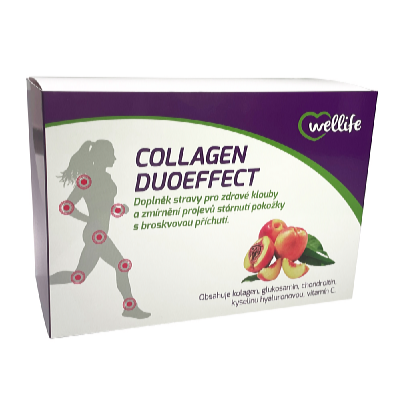 Wellife COLLAGEN DuoEFFECT sáčky s broskvovou příchutí 30 x 4,7 g