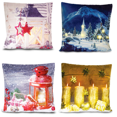 HomeLife LED svítící povlak na polštář 40 x 40 cm + Polštář Klasik 40 x 40 cm