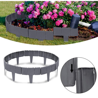 Zahradní plastový obrubník s imitací kamene 10 ks