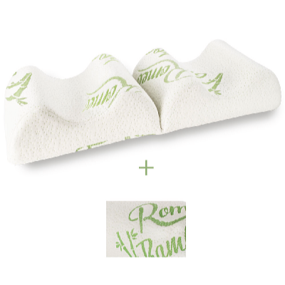 Romeo Podložka pod nohy 2v1 MEMORY BAMBOO 55 x 20 x 10 cm + náhradní povlak Bamboo