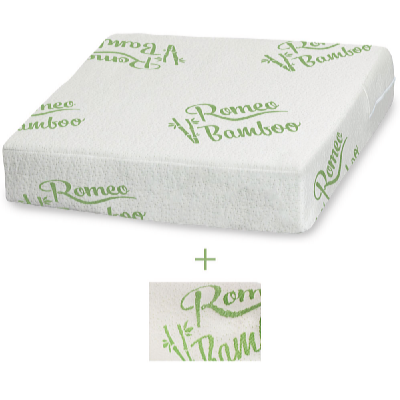 Romeo Zvyšující podsedák MEMORY BAMBOO 45 x 45 x 10 cm + náhradní BAMBOO povlak