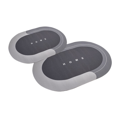 HomeLife Koupelnová absorpční předložka sada 40 x 60 cm ovál + 50 x 80 cm ovál