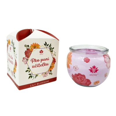 Arôme Vonná svíčka květy lilie 90 g pro paní učitelku