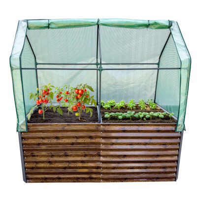 Garden King Krytý vyvýšený záhon AGRO BED II 200 x 79/199 x 100 cm, 3D design dřevo, kov