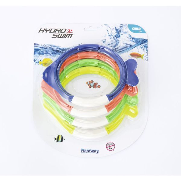 Bestway Kroužky pro nácvik potápění Dive Fish sada 4 ks