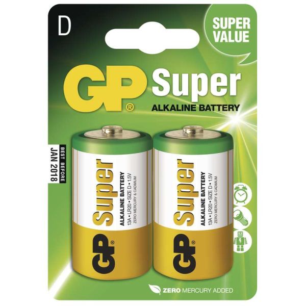 GP Batteries Alkalická baterie GP Super LR20 D 2 ks