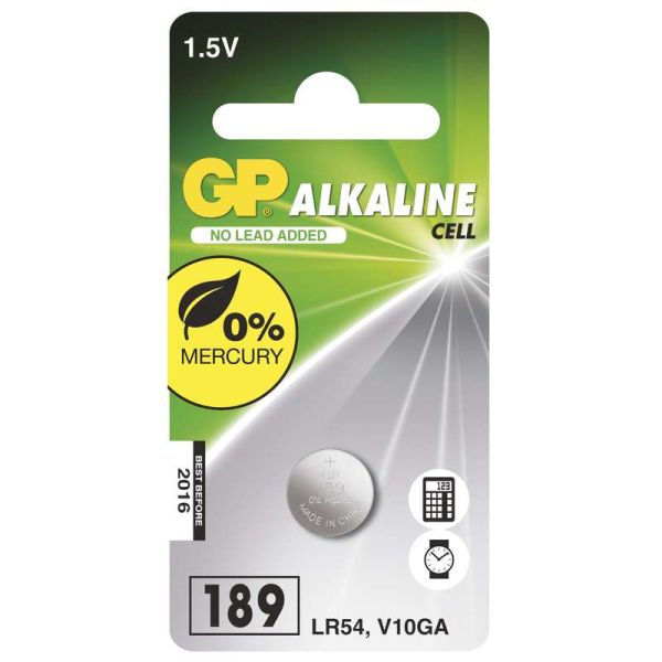 GP Batteries Alkalická knoflíková baterie GP LR54 189F 1ks
