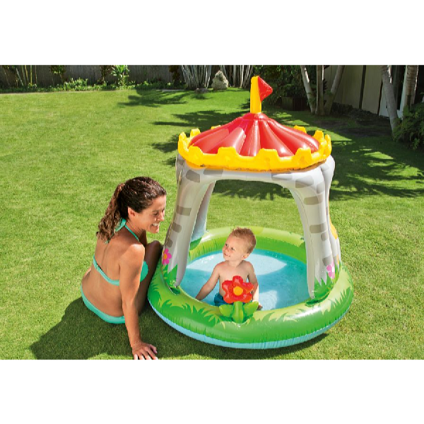 Intex Dětský bazén Hrad se stříškou 122 x 122 cm