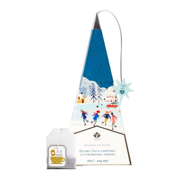Arôme Zelený čaj s limetkou a citronovou trávou, pyramida 20 x 2 g