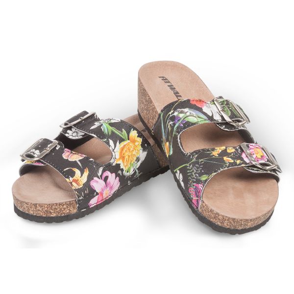 Fit Walk Dámské korkové pantofle květiny 41