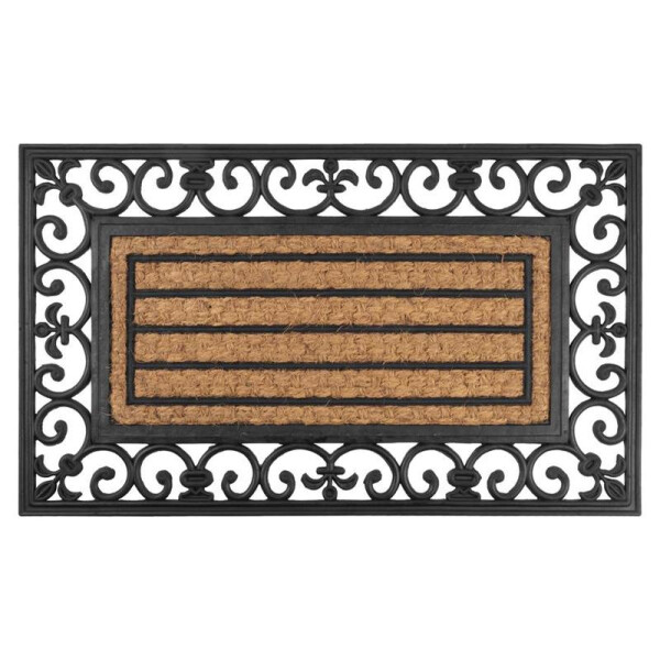 MagicHome Rohožka Ornament, 45 x 75 cm, guma/kokos