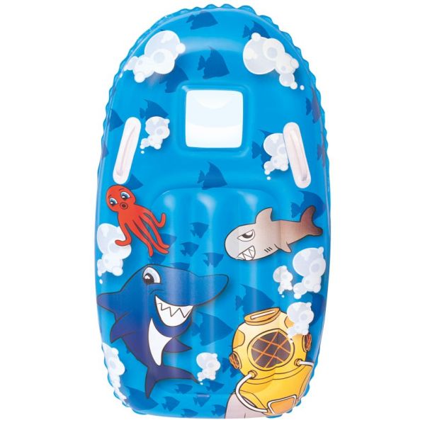 Bestway Nafukovací surf s držadly Animated 99 x 51 cm modrá